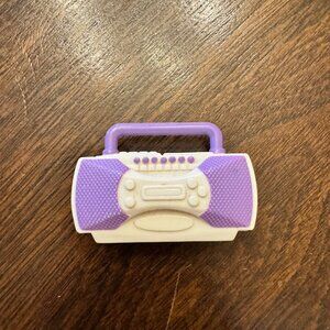 Fisher-Price Loving Family Dollhouse Purple Boom Box CD Player Stereo Music